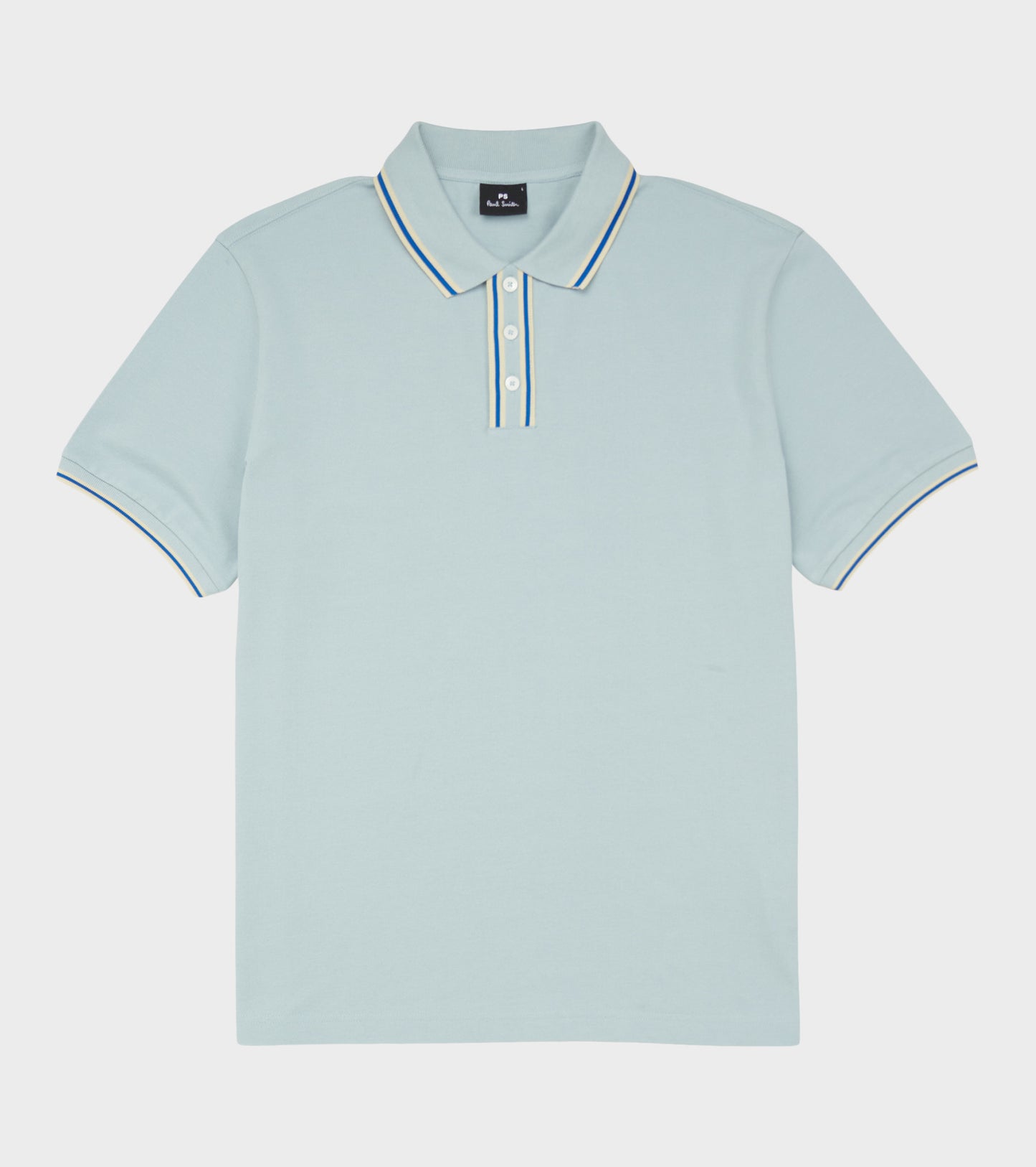 S/S Polo Shirt Light Blue/Cream