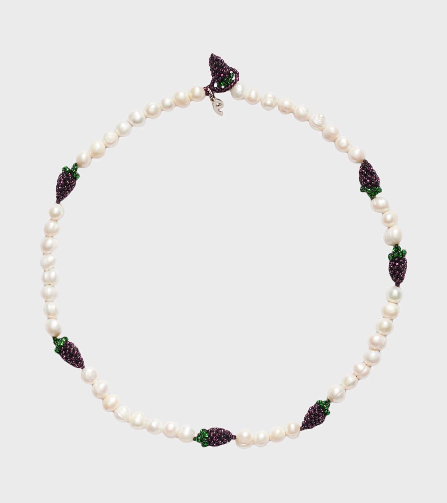 Multi Pearl Grape Necklace Purple/Green/White