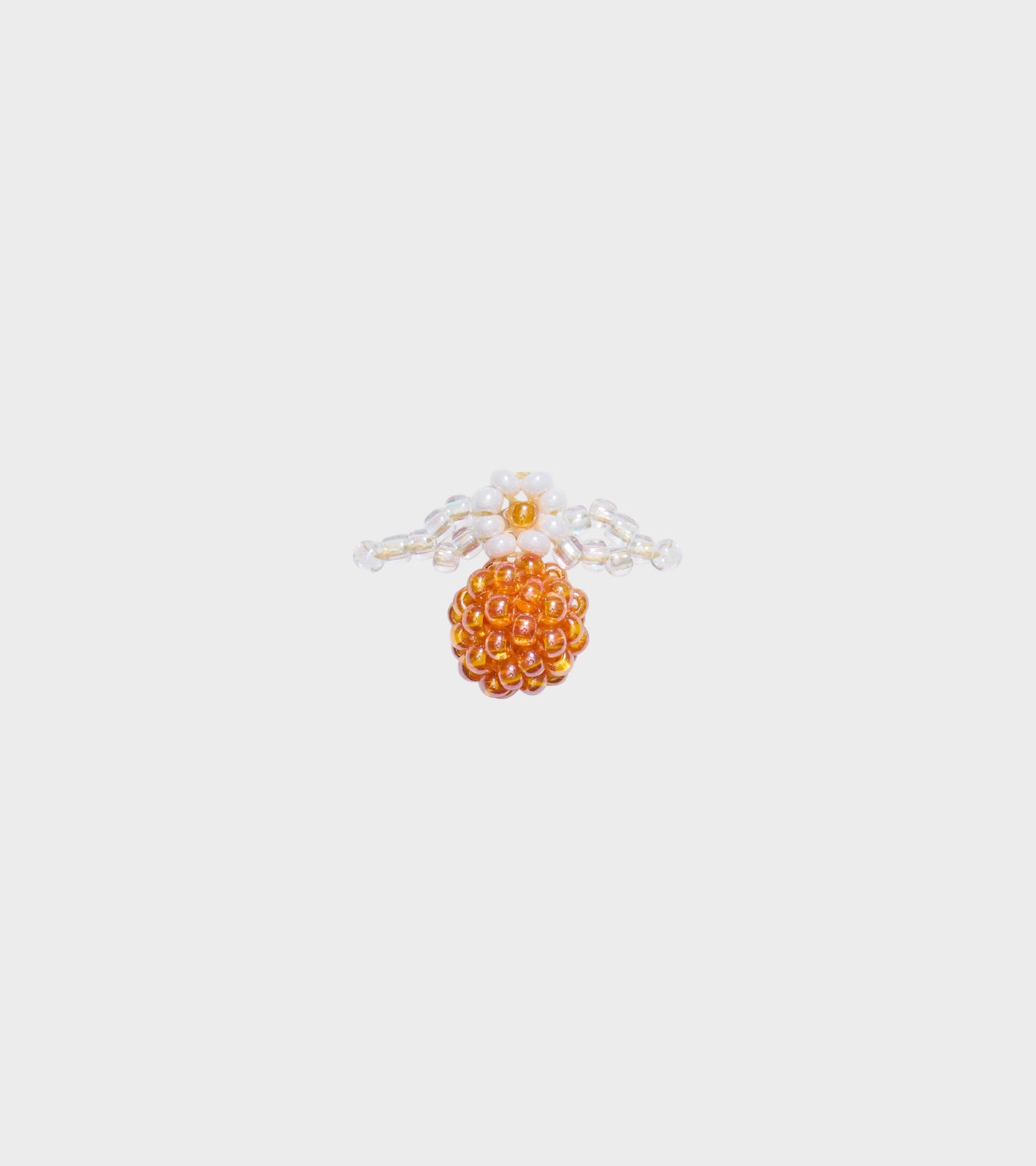 Orange Bloom Ear Stick Orange/White