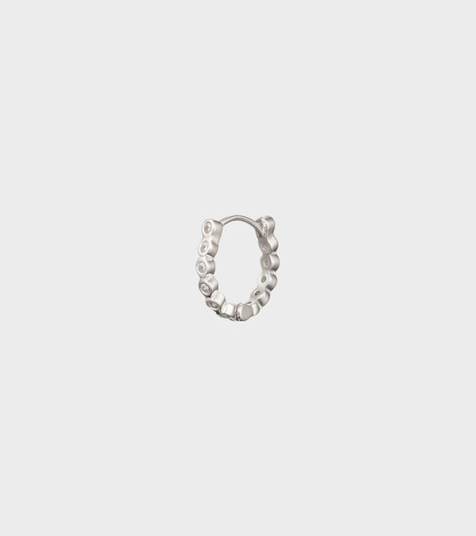 Zircon Hinge Hoop Silver