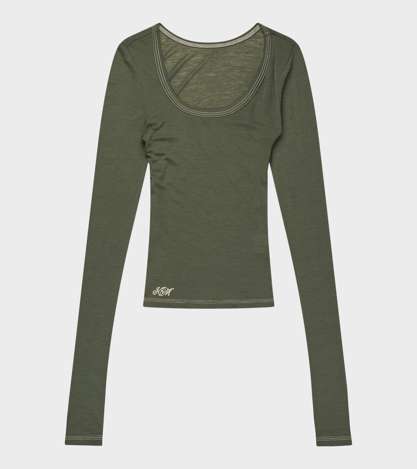 Roga Blouse Grey/Green Melange