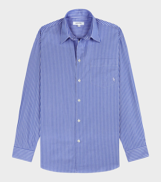 Oversized Shirt Blue Striped