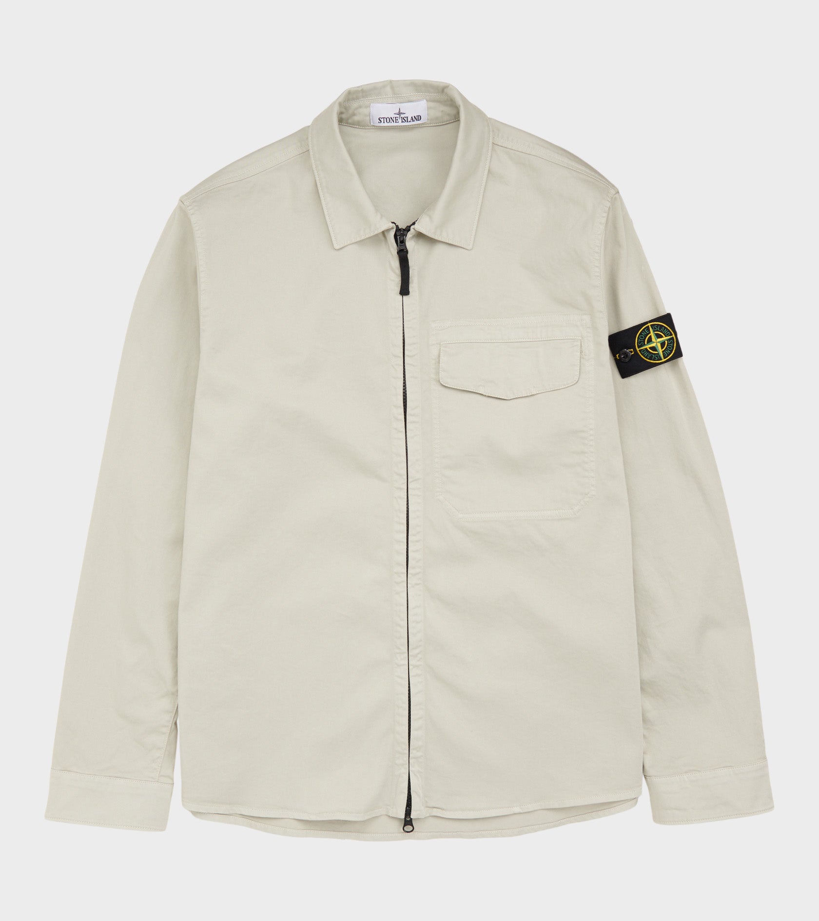Cotton Zip Overshirt Beige – Dr. Adams