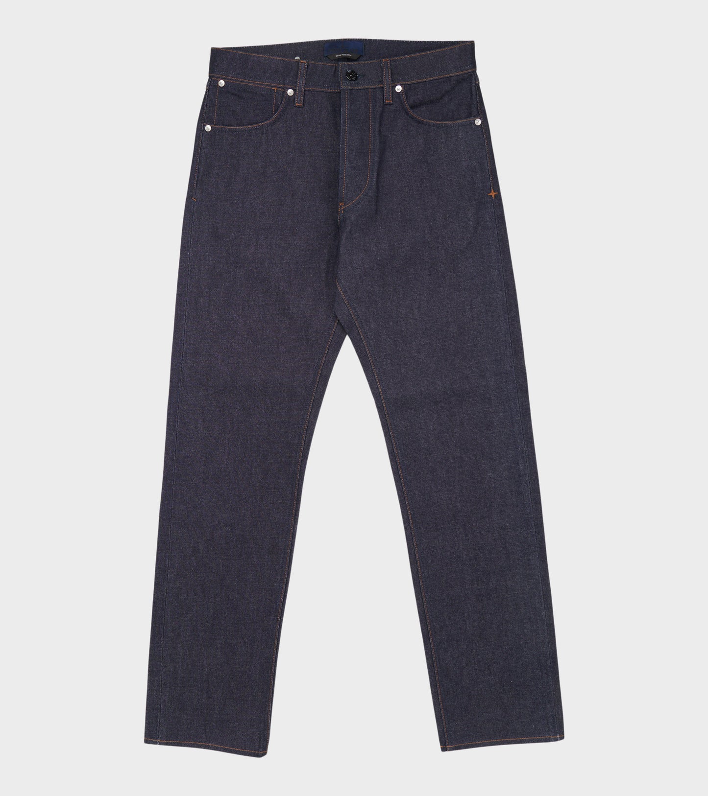 Indigo Denim Raw Jeans Straight Blue