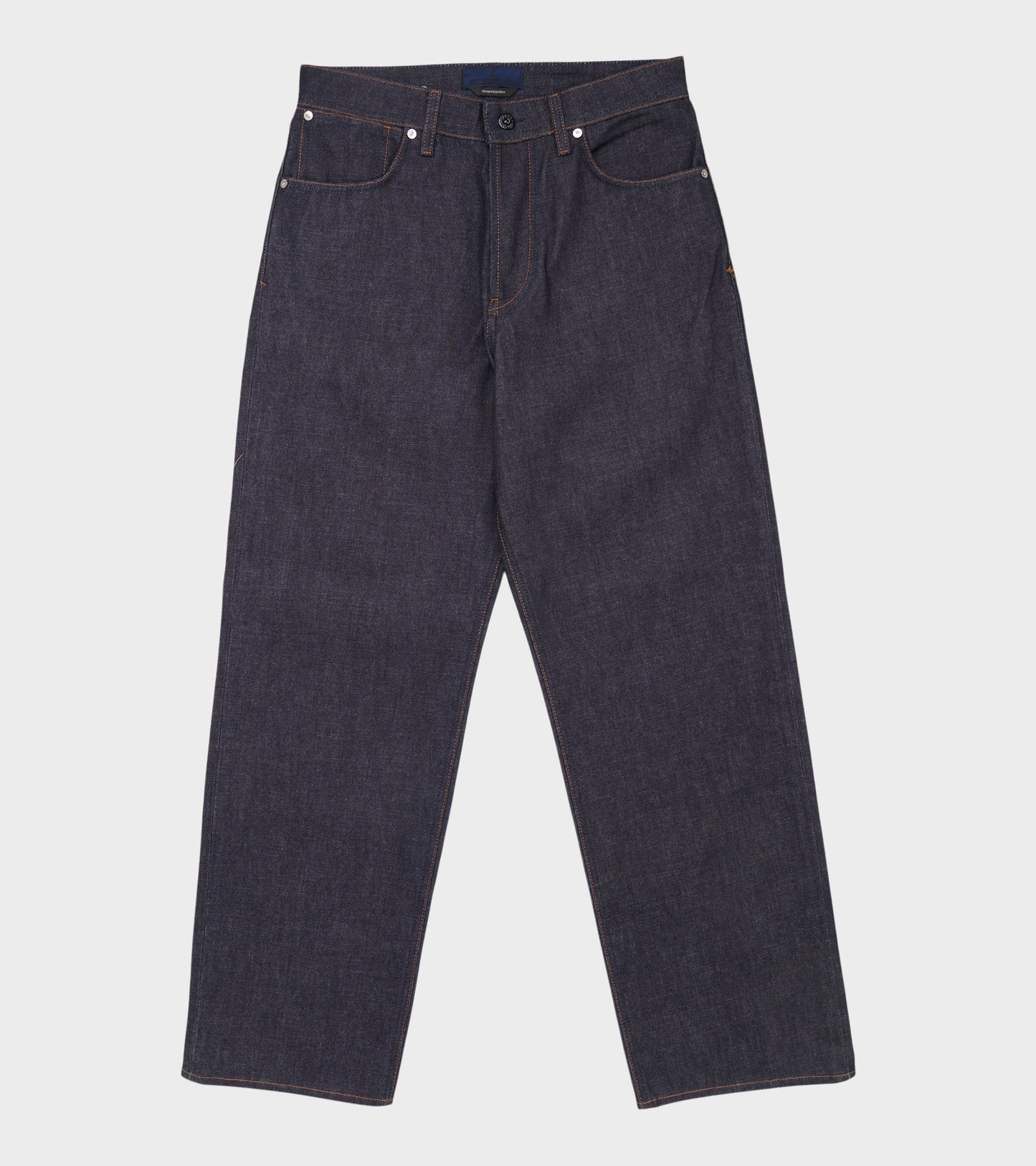 Indigo Denim Raw Jeans Loose Blue