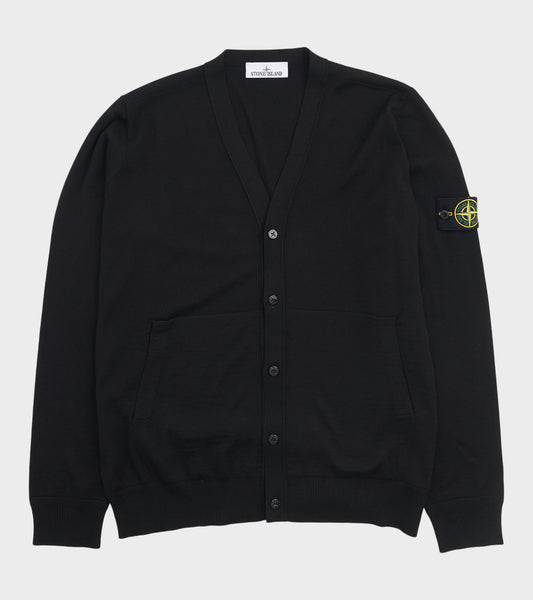 Lightweight Knitted V-neck Cardigan Black