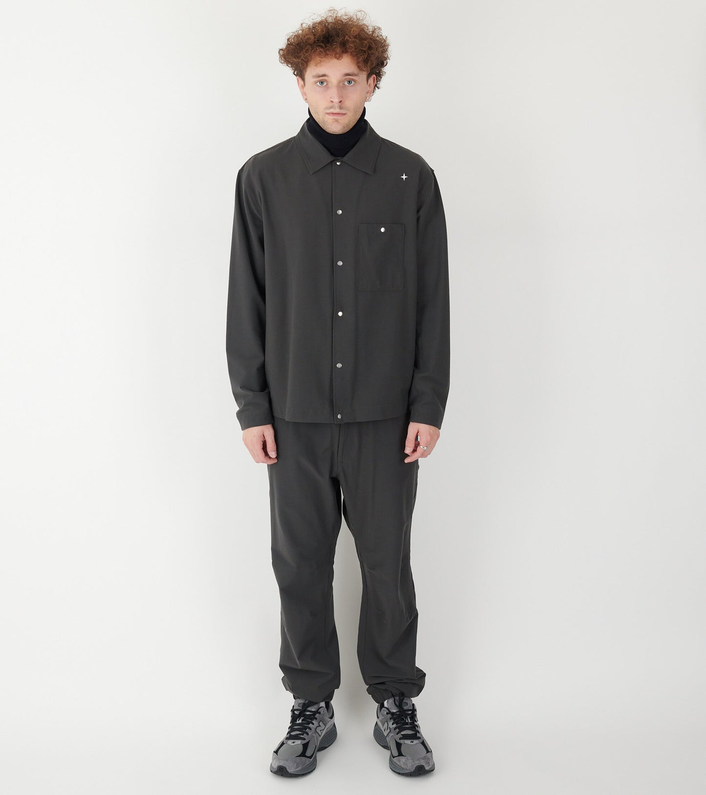 Stellina Wool Overshirt Dark Grey