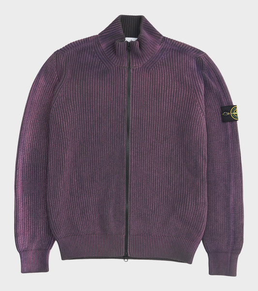 Zip Cardigan Plum