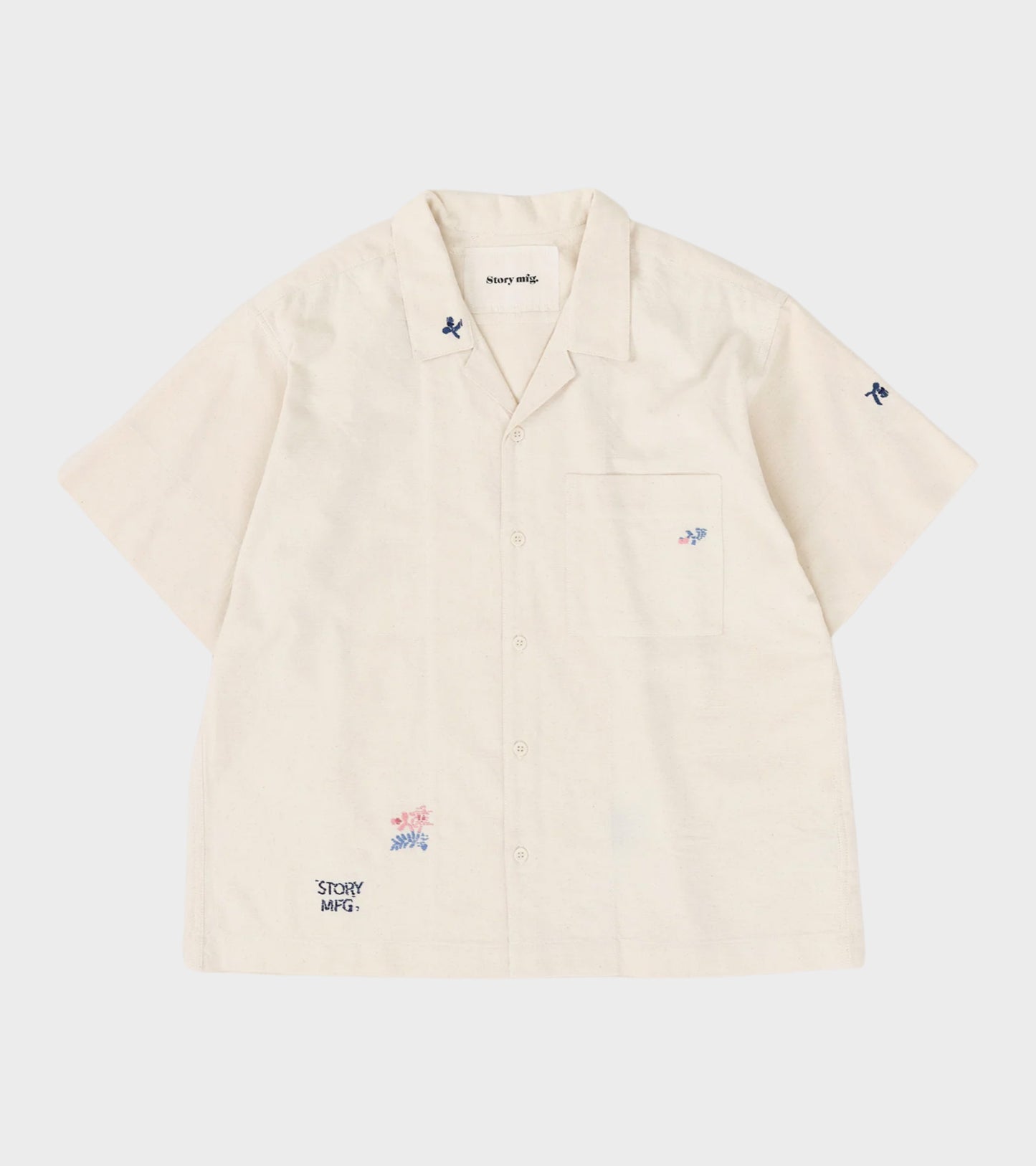 Greetings Shirt Ecru Interrupted