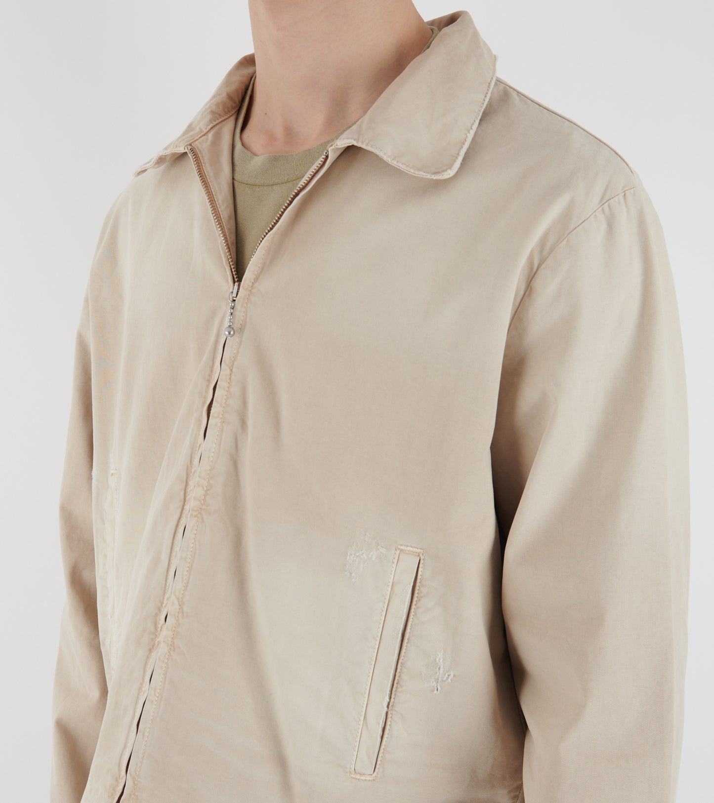 Phil Cotton Logo Jacket Beige