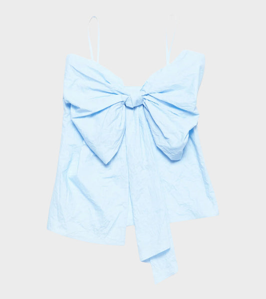 Bow Strap Top Light Blue