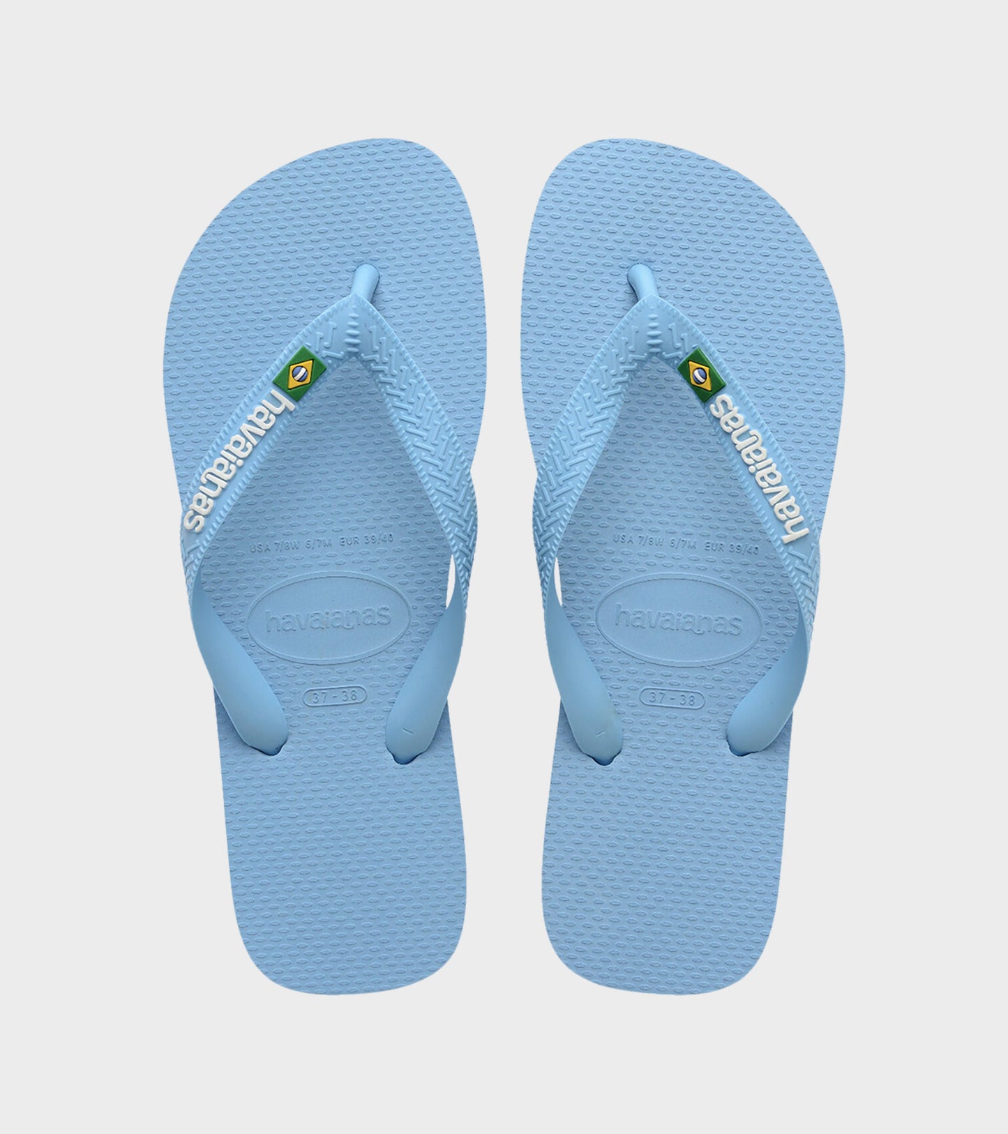 Brazil Logo Flip Flops Blue Lavender/White