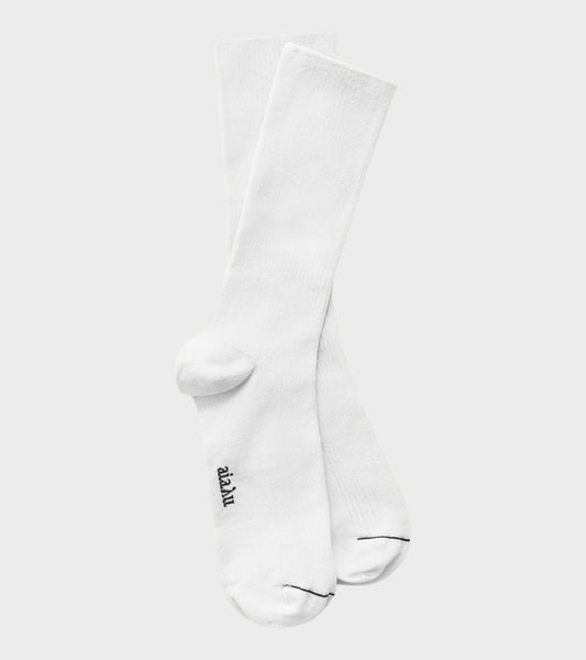 Cotton Rib Socks White