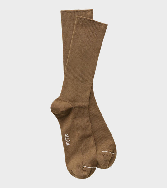Cotton Rib Socks Chestnut