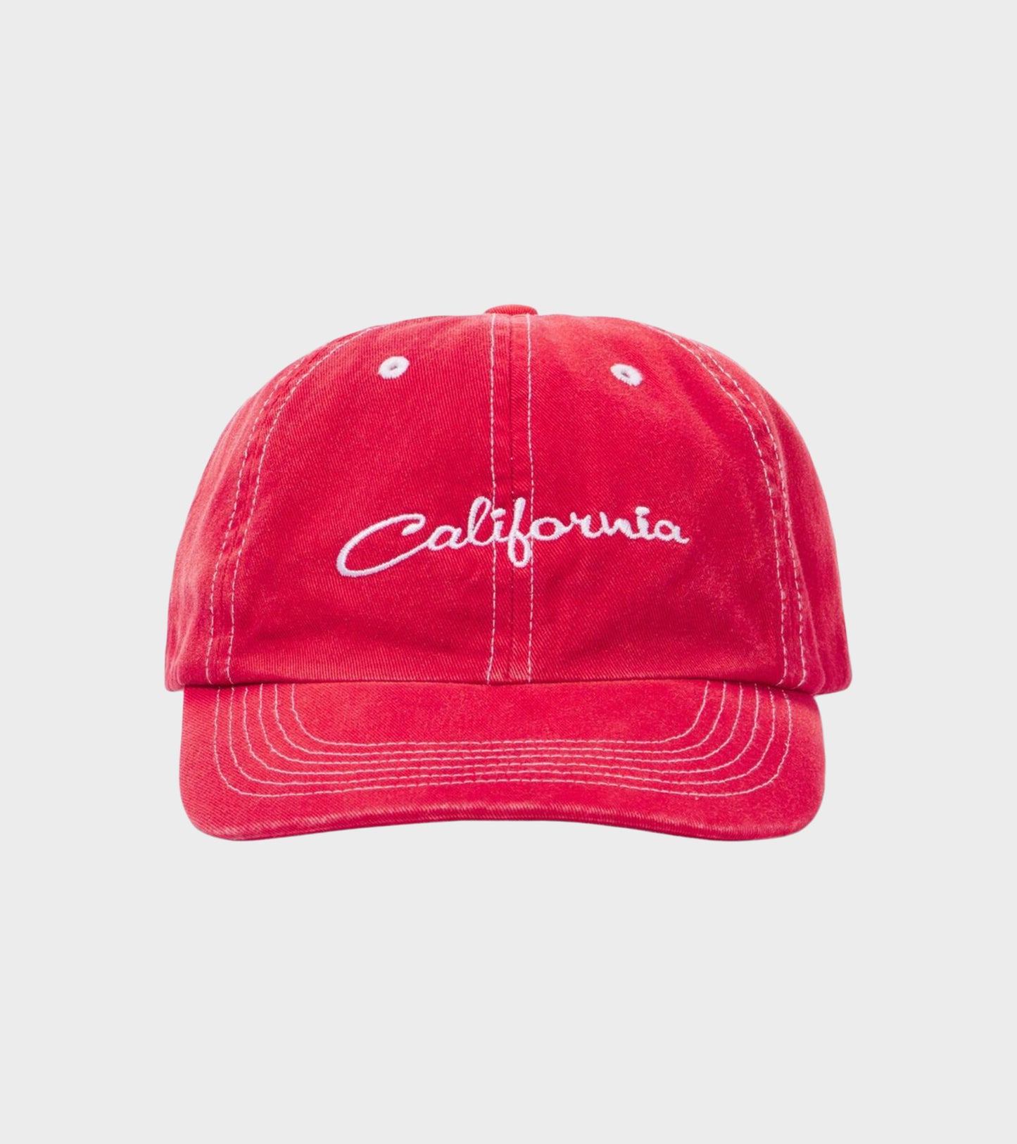 California Embroidered Cap Red