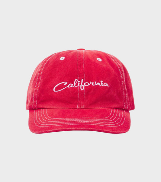 California Embroidered Cap Red