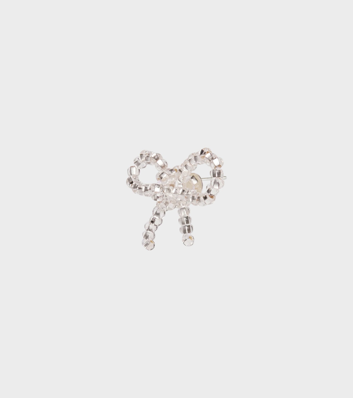 Mini Bow Ear Stick Silver
