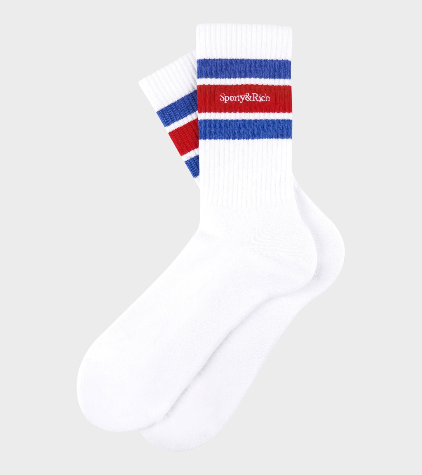 Serif Logo Socks White/Team Blue/Ruby