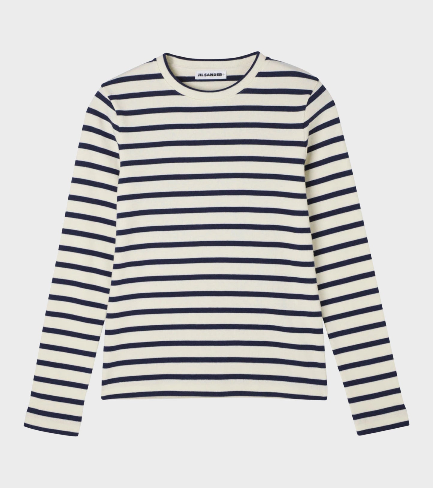 Ribbed Cotton Jersey Stripe L/S T-shirt Bluejay