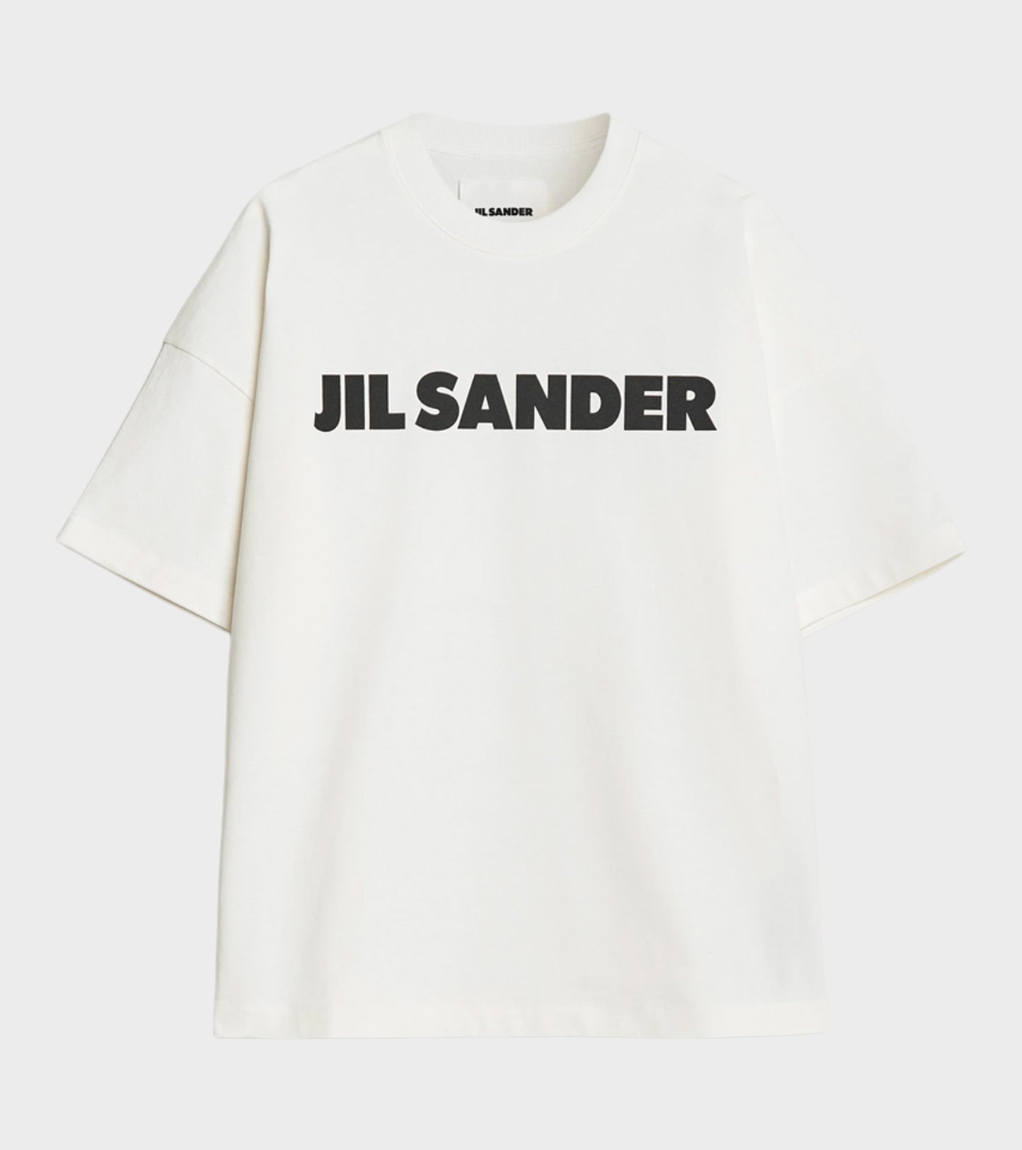 Stiff Lightweight Cotton Jersey Logo T-shirt Porcelain