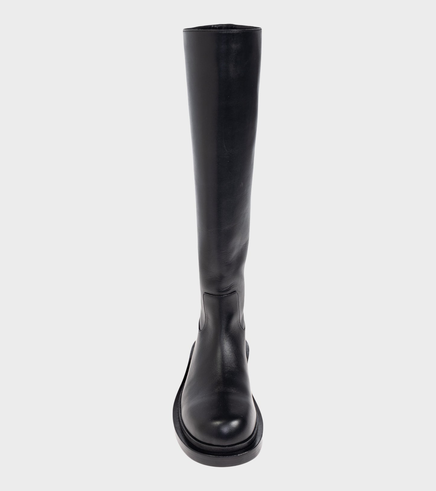High Boot Semi Shiny Calf Leather Black