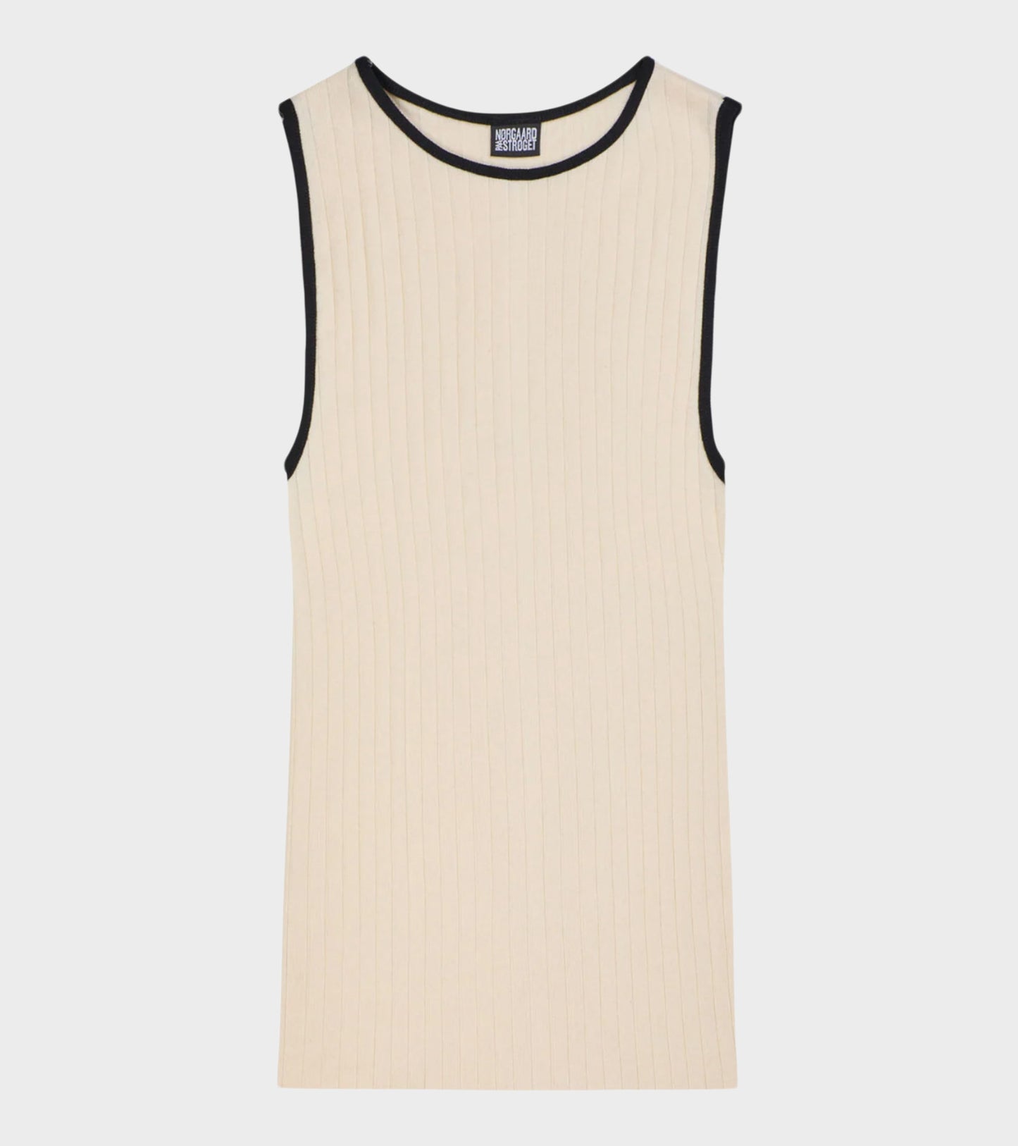 101 Tank Top Kontrast Ecru/Black