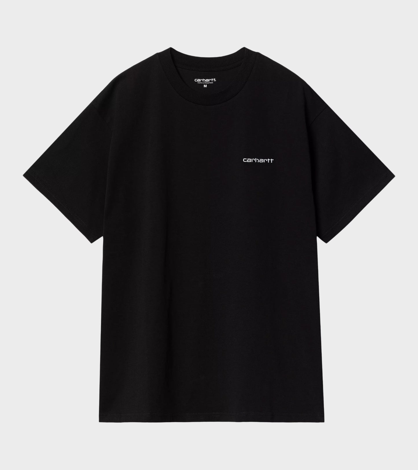 S/S Script Embroidery T-shirt Black/White