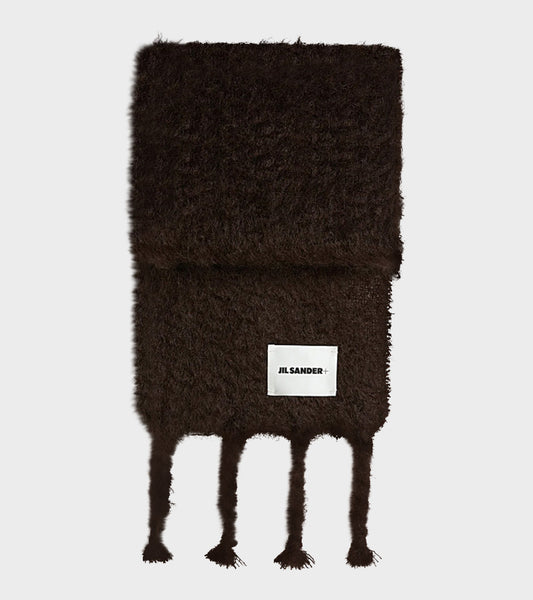 Plain Mohair Scarf Burgundy