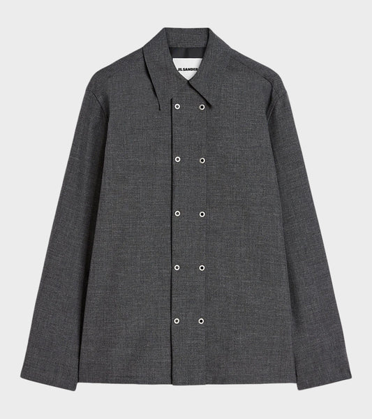 Melanged Wool Shirt Fog