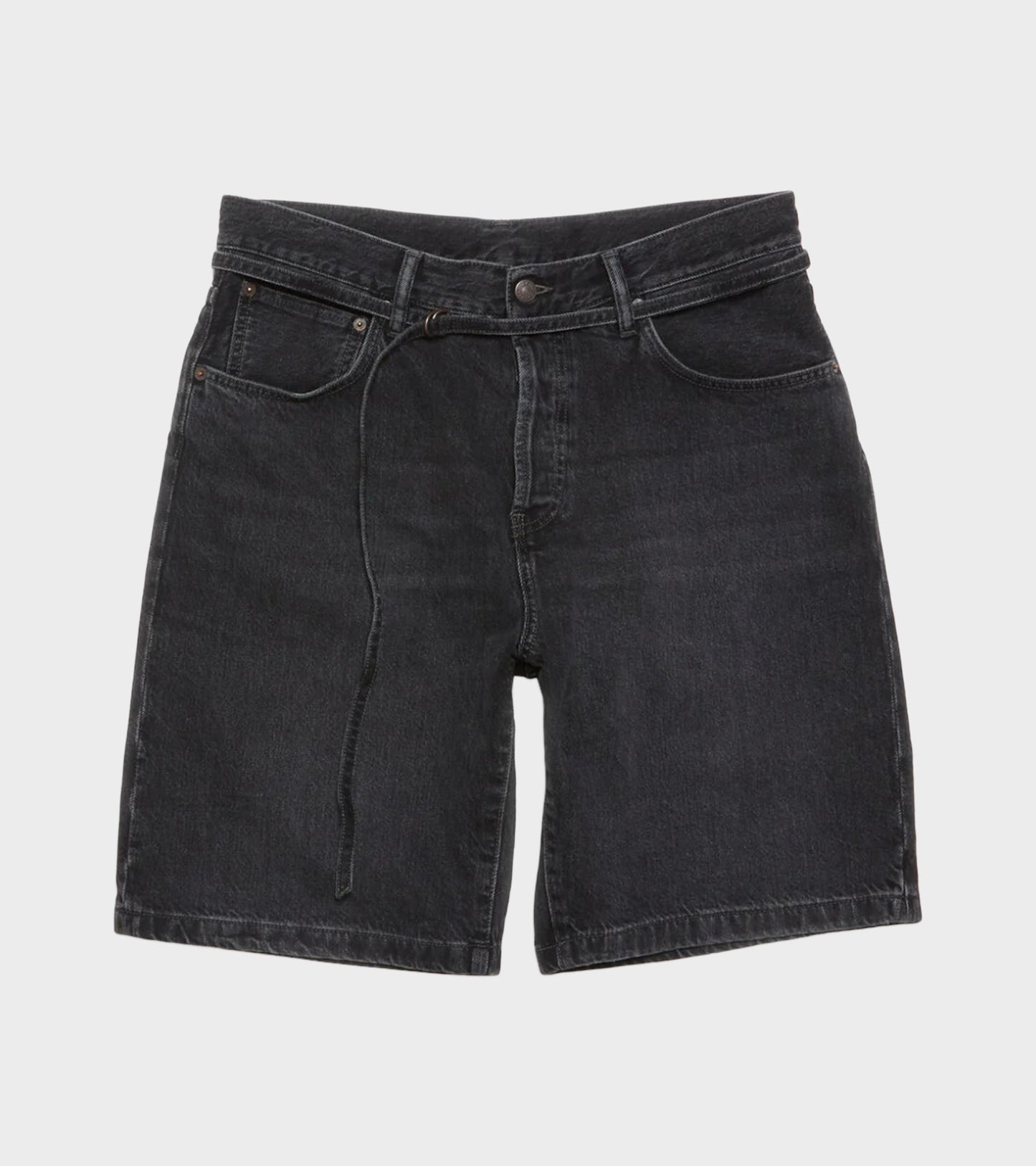 Loose Fit Denim Shorts Black
