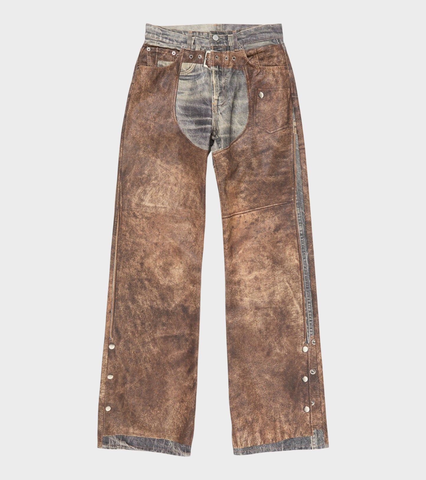 Printed Jeans Blue/Brown
