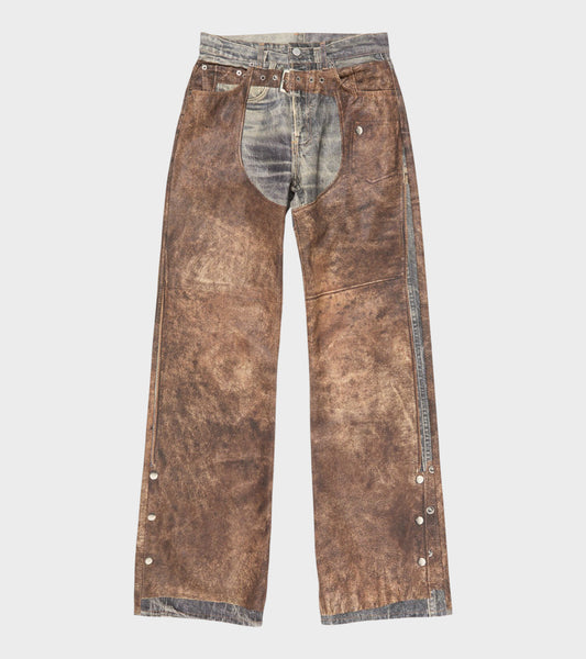 Printed Jeans Blue/Brown