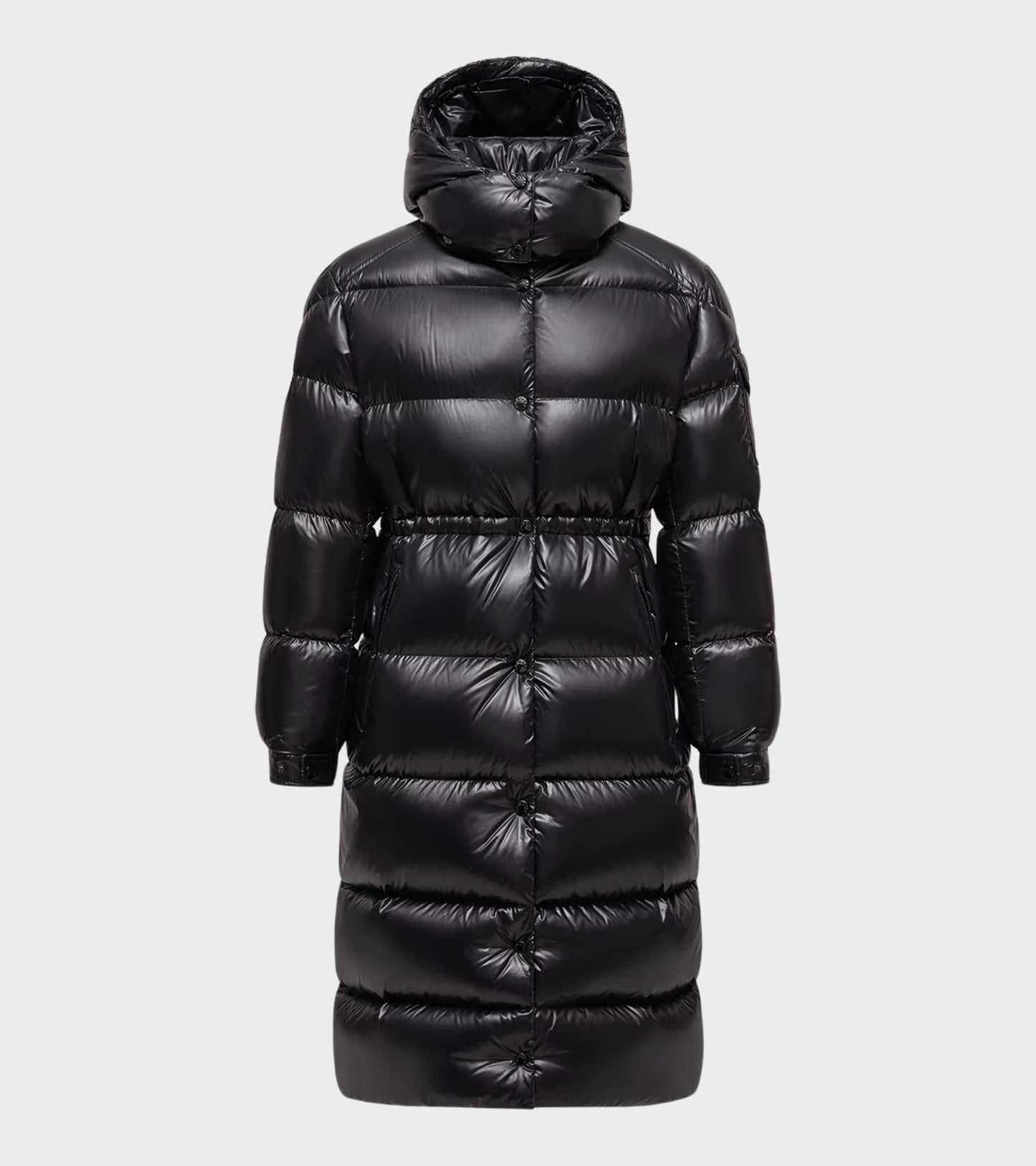 Cavettaz Hooded Long Down Jacket Black