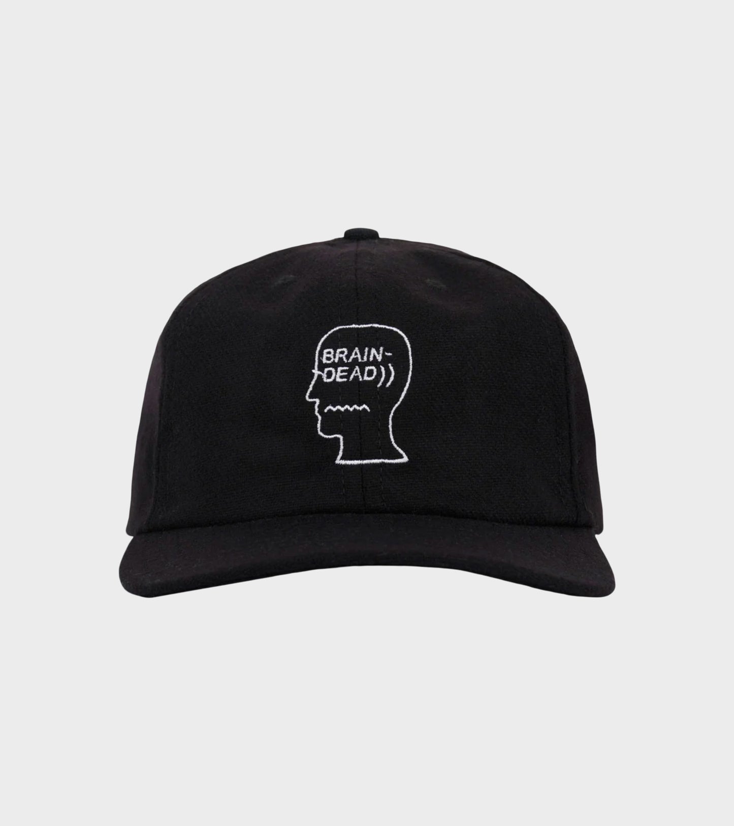 Flannel Logohead 6 Panel Cap Black