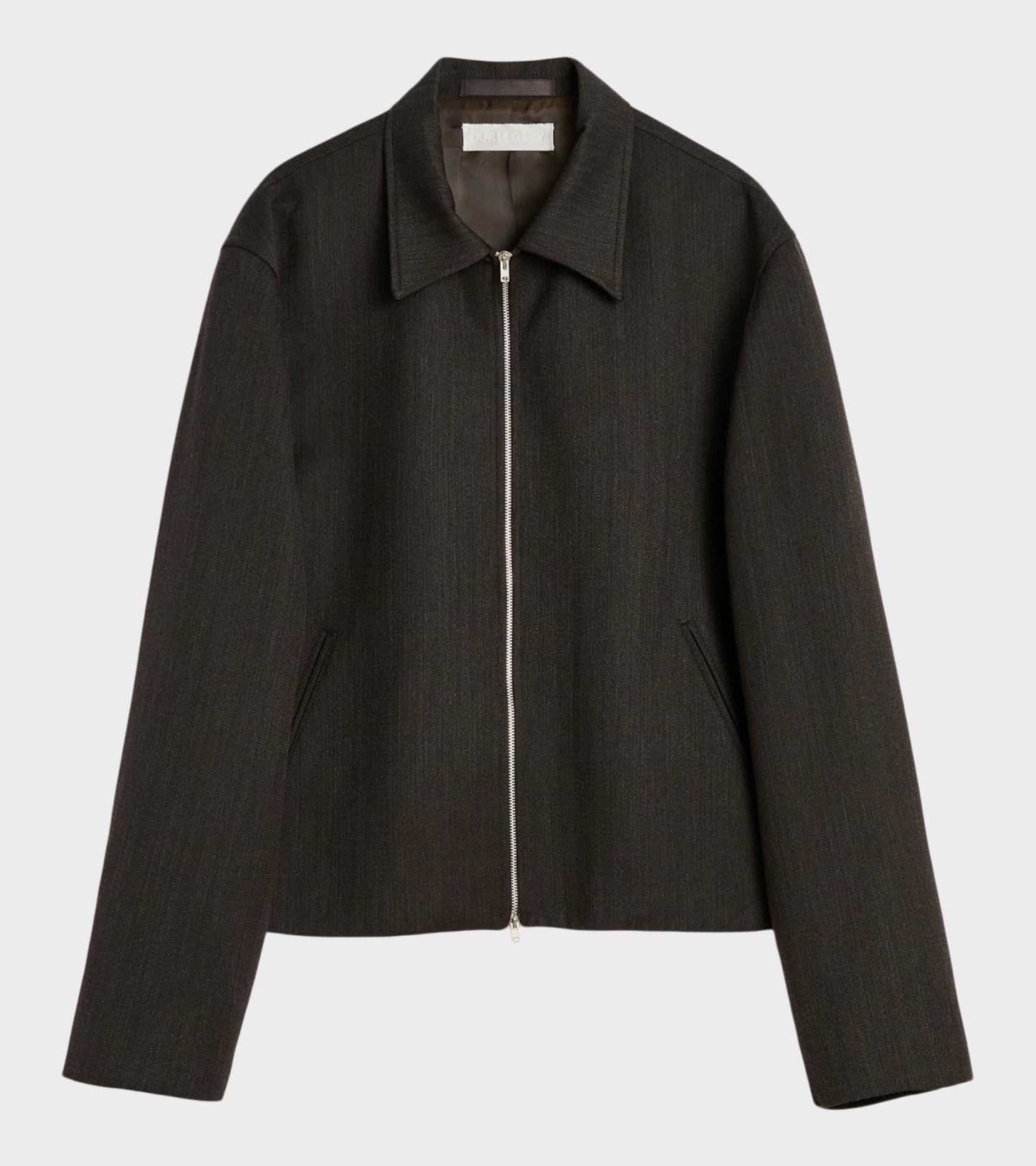 Mini Jacket Havana Brown Chain Wool