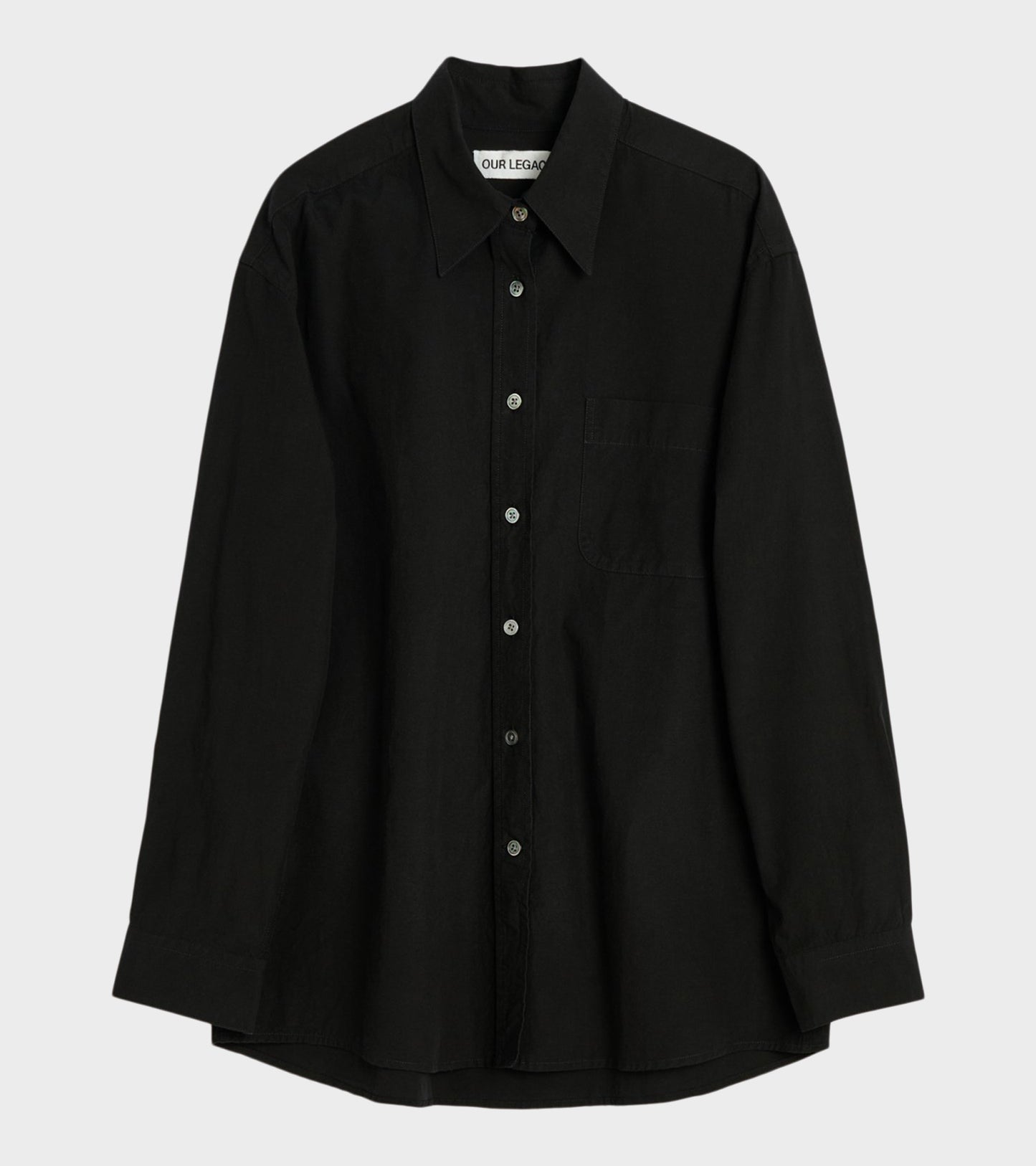 Precious Shirt Black Casual Liquid Poplin