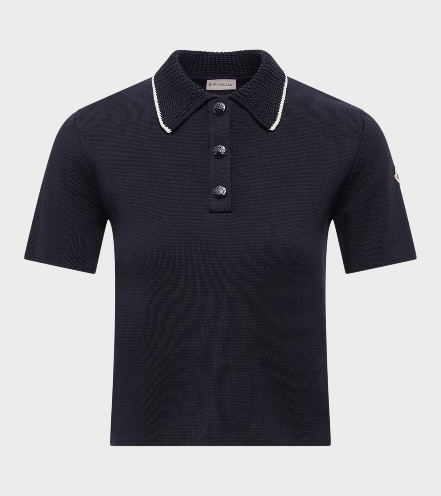 S/S Cotton Knit Polo Navy Blue