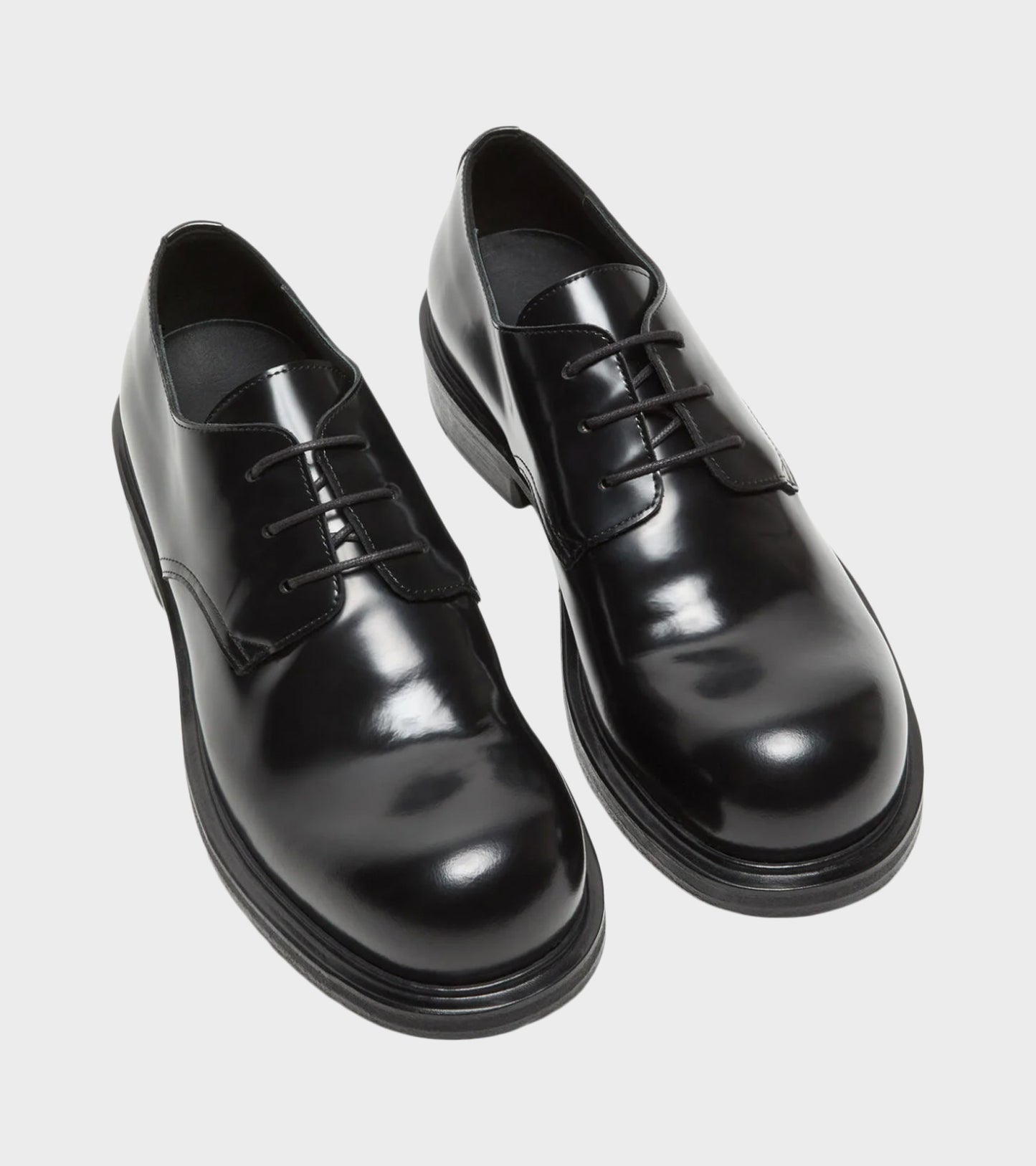 Lace-Up Leather Shoes Black