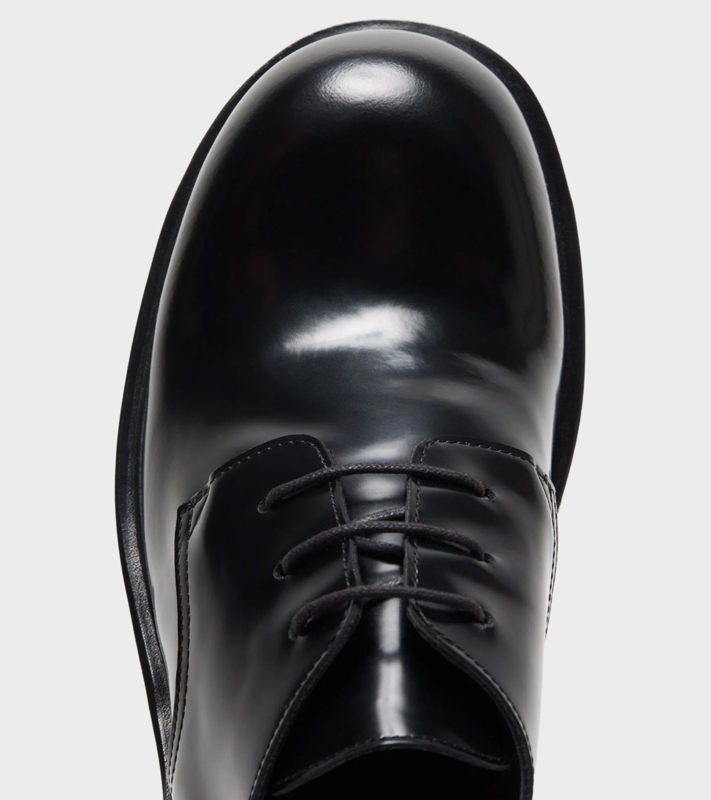 Lace-Up Leather Shoes Black