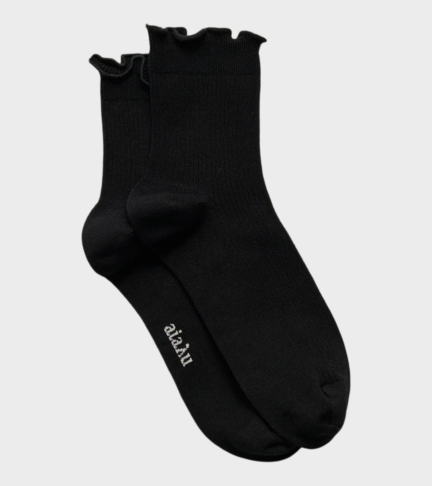 Cotton Frill Sock Black