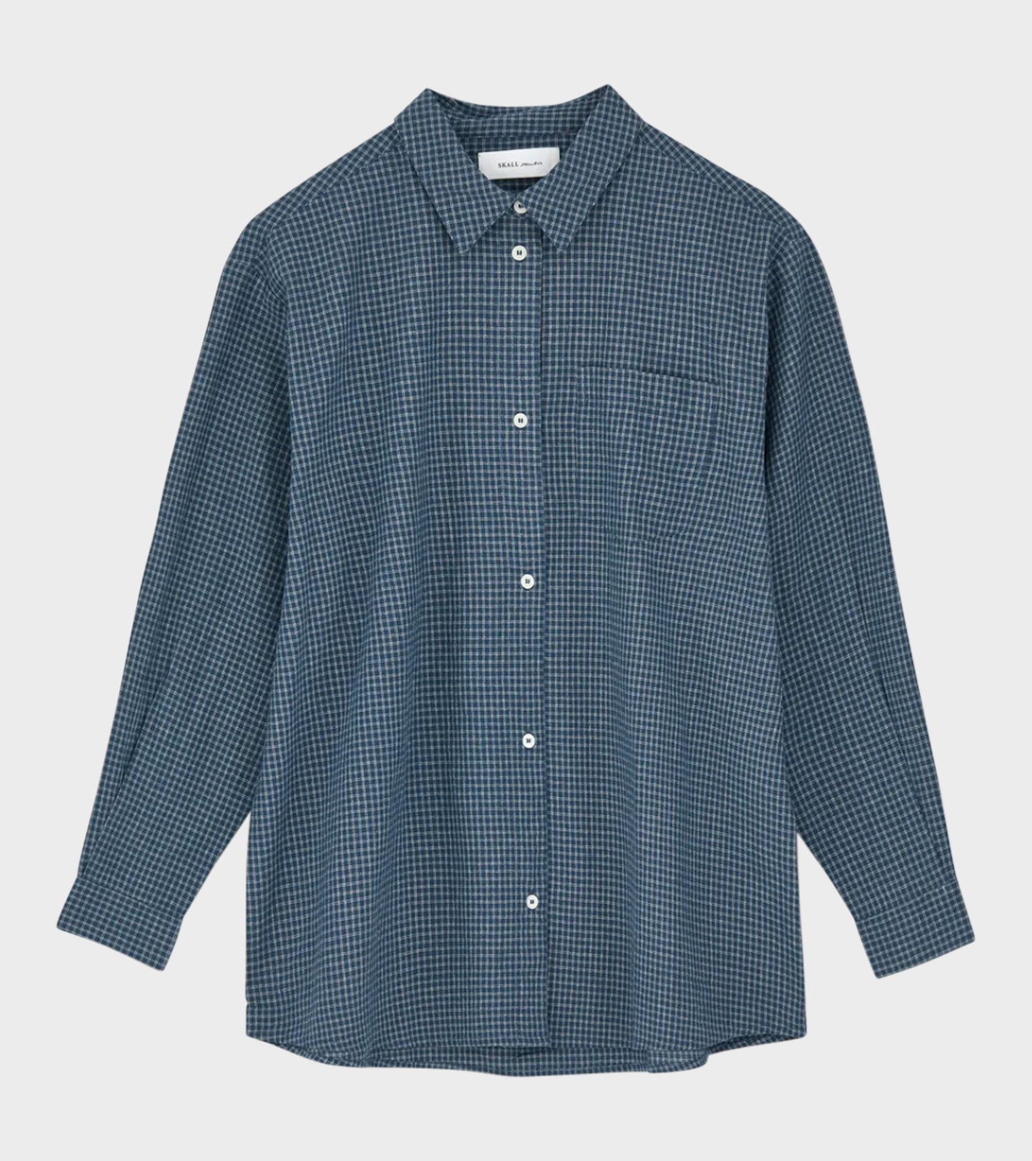 Edgar Shirt Blue/Cream Mini Check