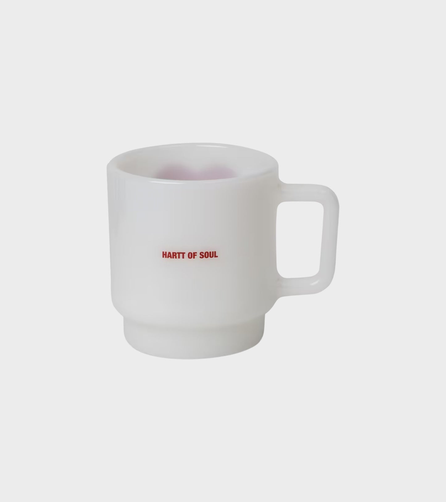 Heart Glass Mug White