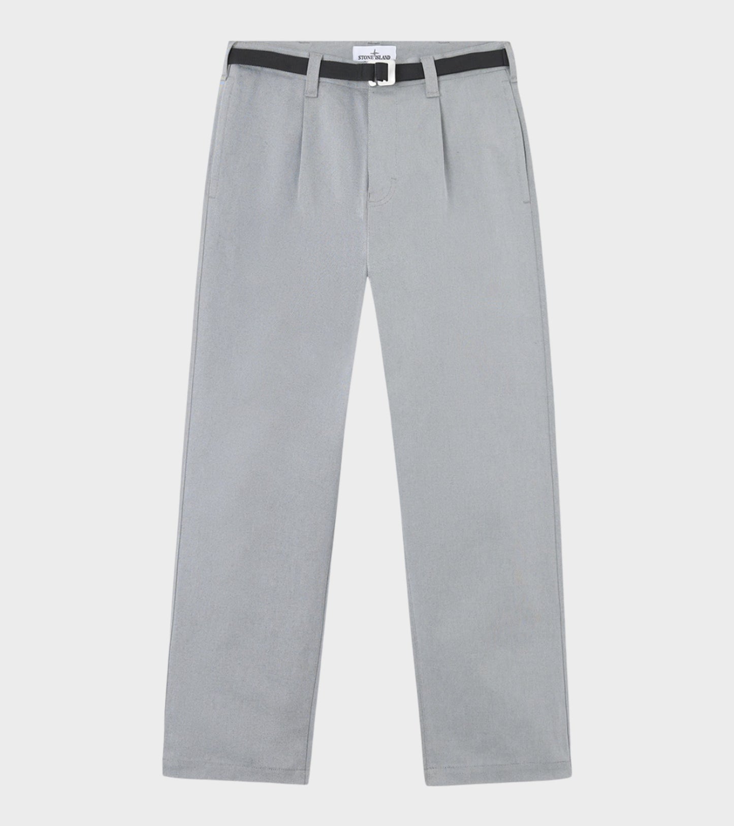 Loose Fit Chino Trousers with Nylon Tape Belt Light Blue