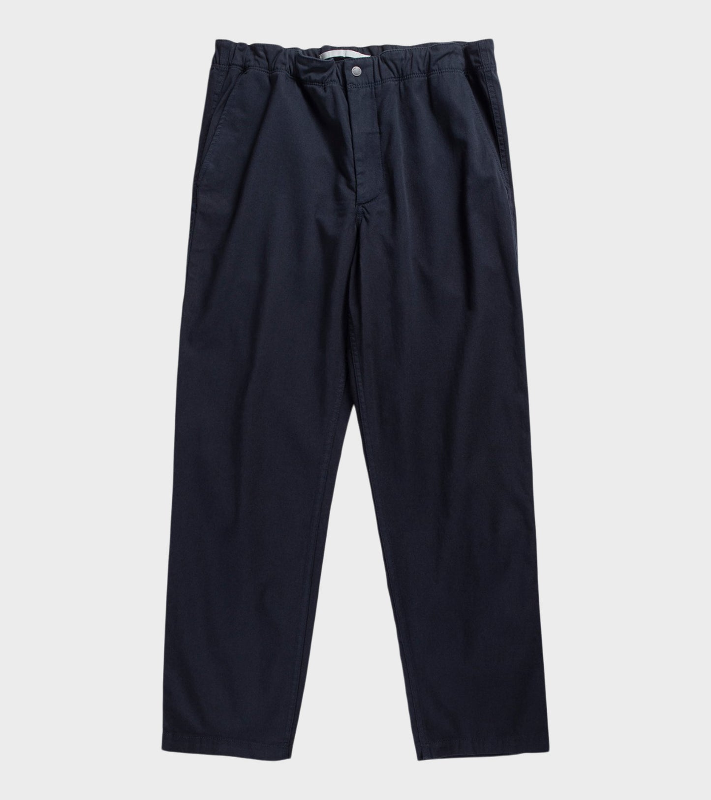Ezra Relaxed Organic Stretch Twill Trouser Dark Navy