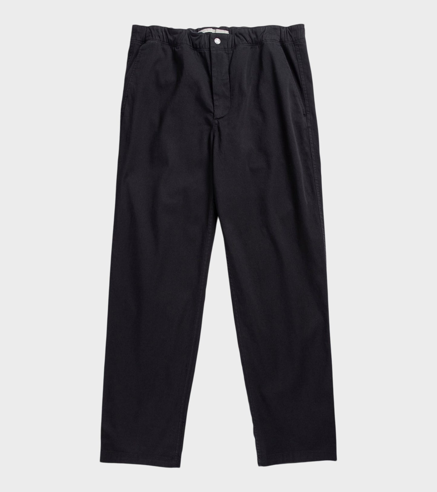 Ezra Relaxed Organic Stretch Twill Trousers Black