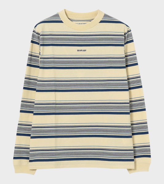 Mini Logo L/S T-shirt Ivory/Blue Stripes
