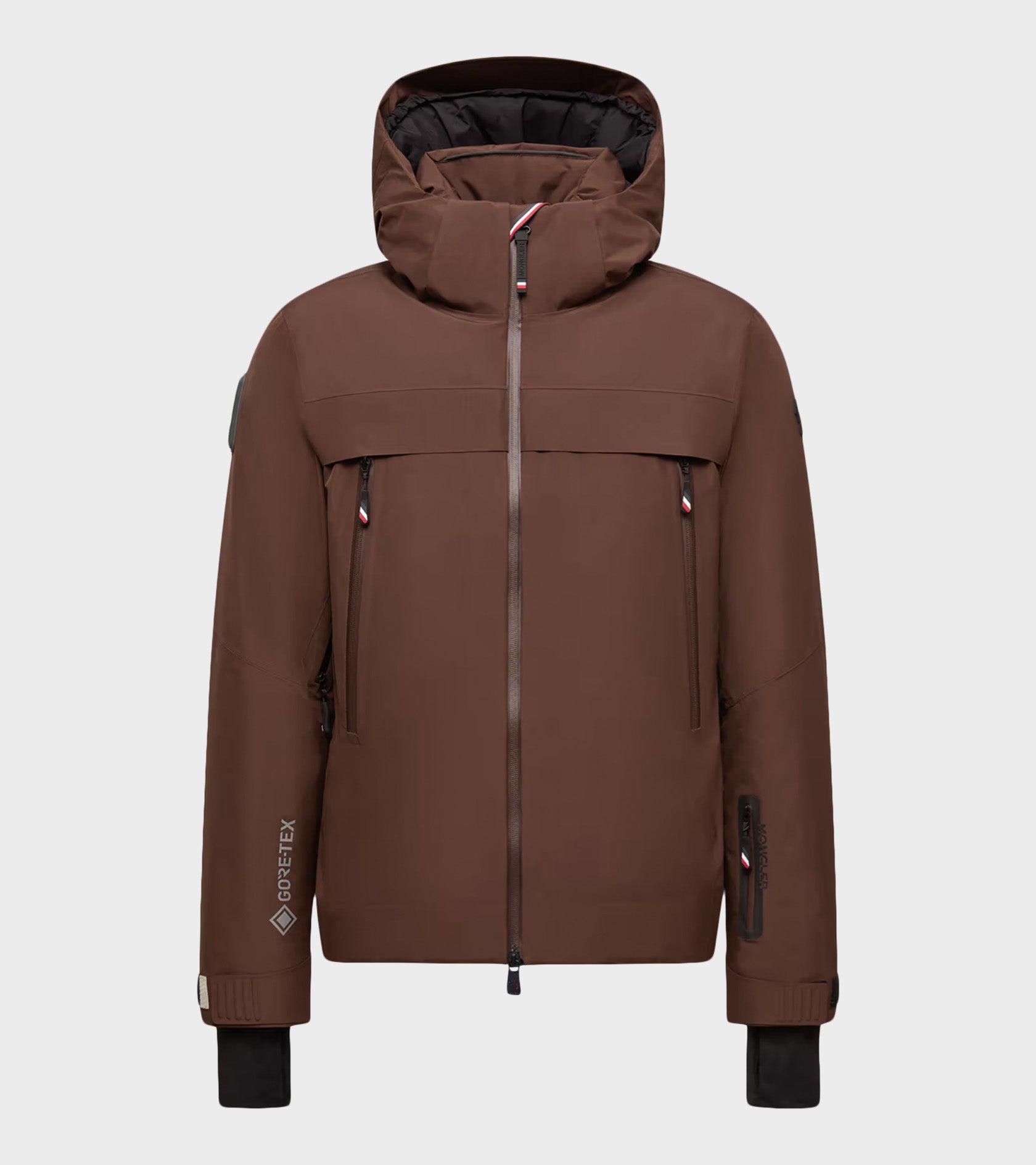 Balmhorn Hooded Gore-tex Down Ski Jacket Brown - Main Image