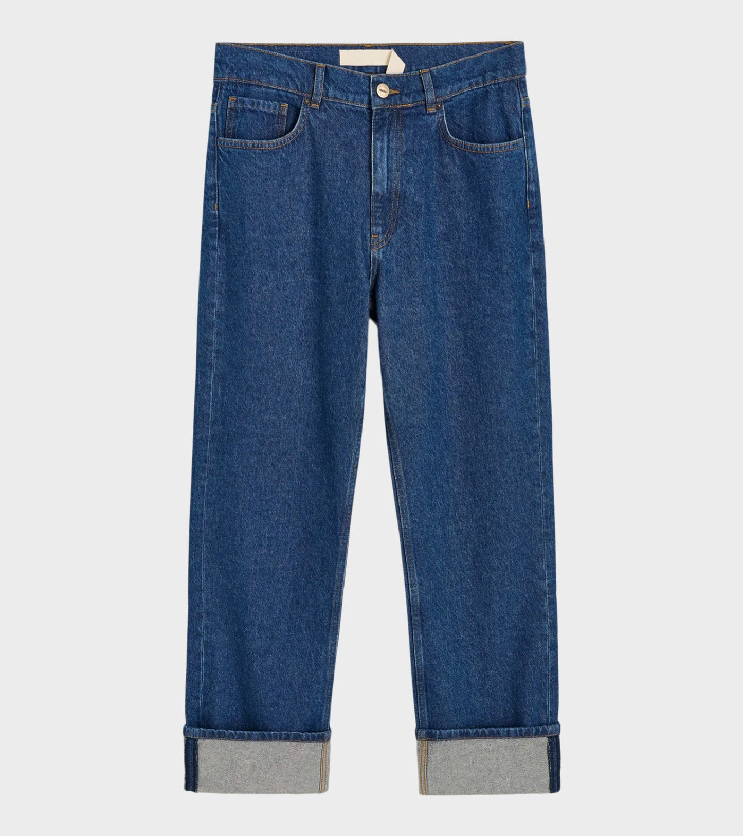 Cooper Highwaist Straight Jeans Mid Blue