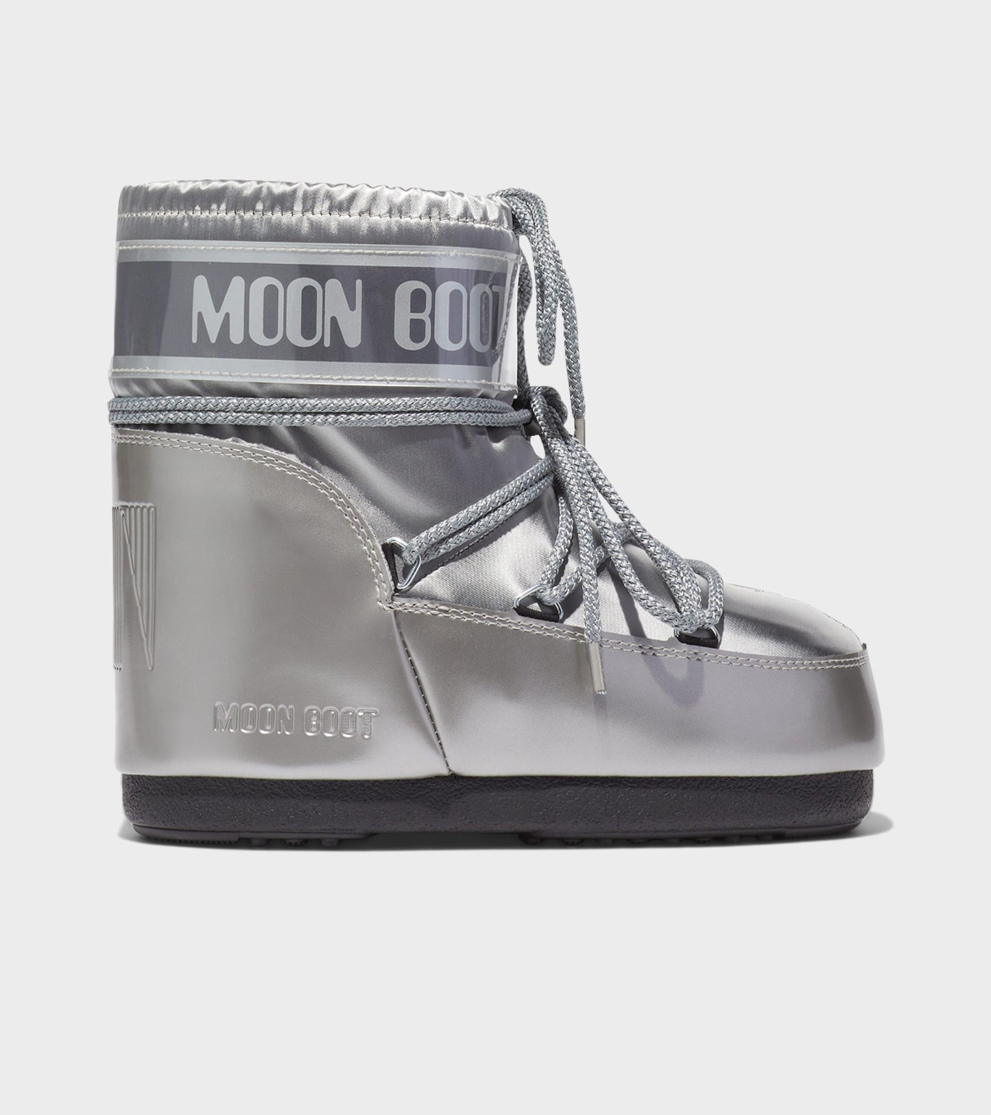 Moon Boot Icon Low Glance Satin Silver