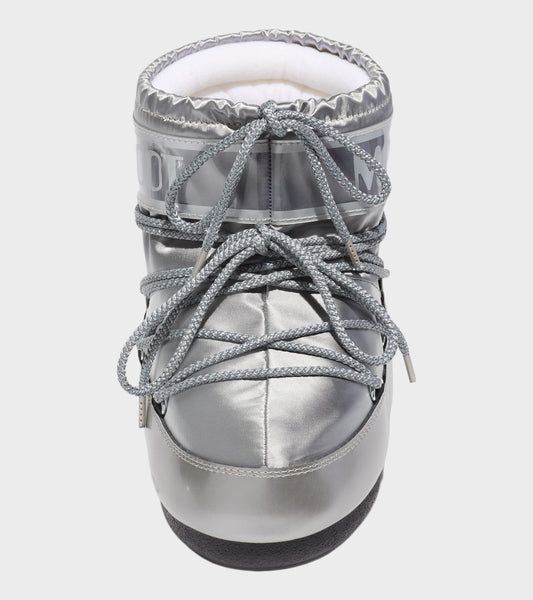 Moon Boot Icon Low Glance Satin Silver